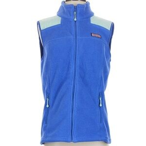 Vineyard Vines Blue Fleece Vest Women’s S Small Excellent Warm